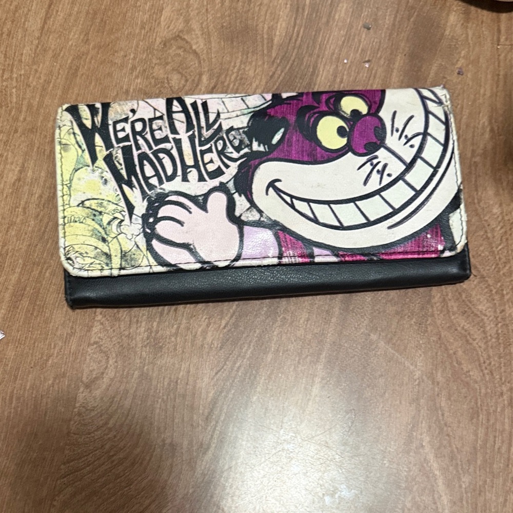 Disney Cheshire Cat Wallet - Black and Pink